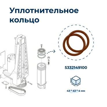 Уплотнительное кольцо для заварных блоков для кофемашины Delonghi 5332149100
