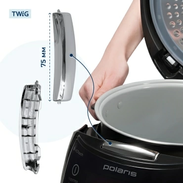 Клавиша открытия крышки мультиварки Polaris, Redmond