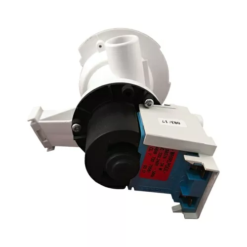 Насос для стиральной машины с улиткой в сборе Whirlpool 34W 3 винта, клеммы назад