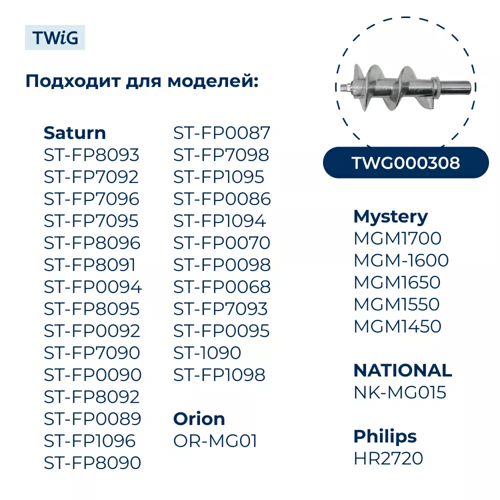 Нож для мясорубки (лезвие) Polaris, Vitek, Scarlett, Redmond и др
