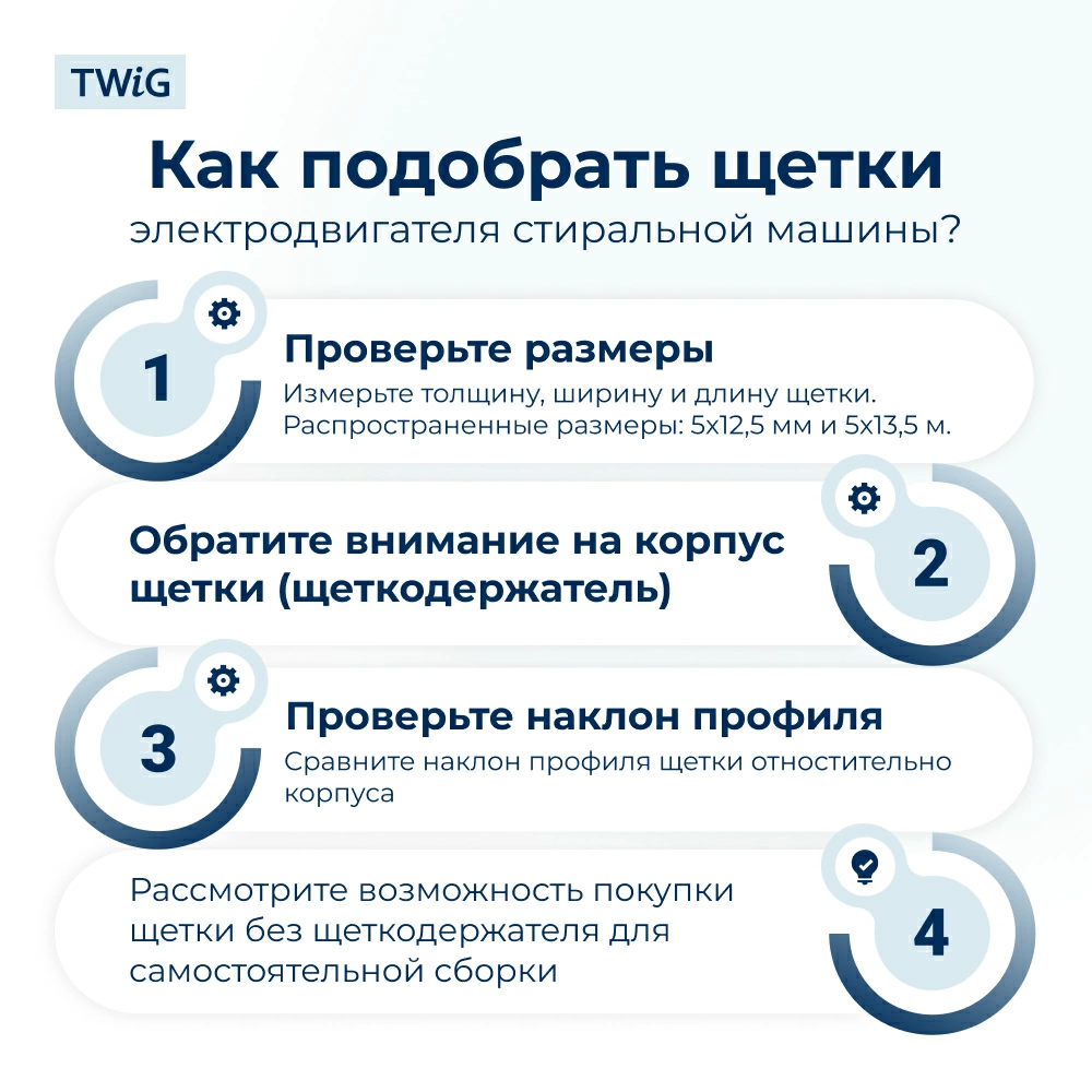 Щетки электродвигателя стиральной машины 5x12,5x32 мм 481281729603